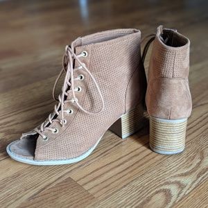 Lace Up Heel Booties